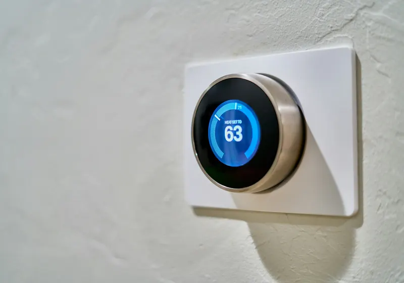 Ductless mini-split indoor unit on a wall